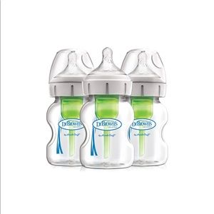 Dr. Brown's Options+ Wide-Neck Glass Baby Bottles, 5 Ounce, 6 count